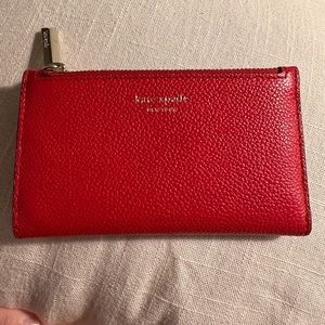 Kate Spade Red Leather bifold wallet